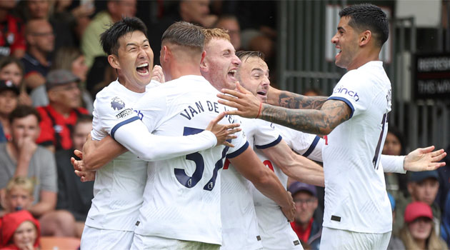 Bournemouth 0-2 Tottenham. Șapte puncte în trei meciuri pentru Spurs în Premier League Tottenham a câștigat la Bournemouth în etapa a 3-a din Premier League 2023-24