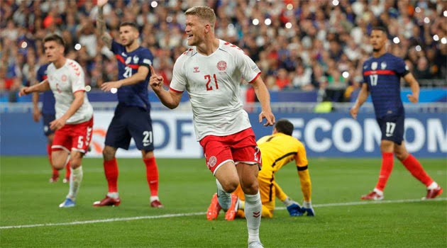 Franța 1-2 Danemarca. Dubla lui Andreas Cornelius generează prima mare surpriză a Ligii Națiunilor 2022 Dubla lui Andreas Cornelius i-a adus Danemarcei victoria în Franța, scor 1-2