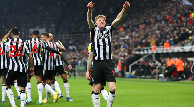 Newcastle 1-0 Manchester United. Luna decembrie începe prost pentru Ten Hag Anthony Gordon, autorul golului în meciul Newcastle - Manchester United 1-0