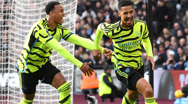 West Ham United 0-6 Arsenal. Rezultat istoric pentru ambele echipe în derby-ul londonez William Saliba a deschis scorul în meciul West Ham United - Arsenal 0-6
